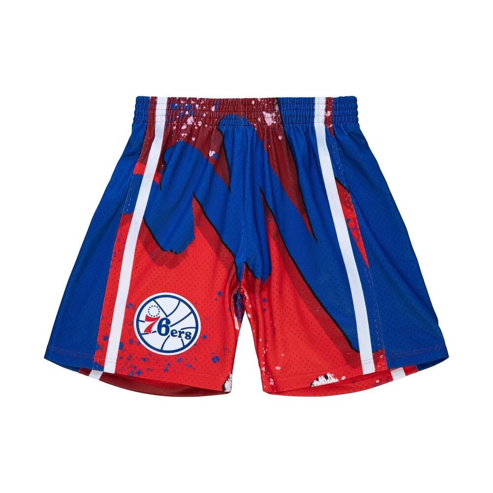 Mitchell & Ness NBA 76ers 1996 Hyper Hoops Swingman Shorts Red Scarlet Men’s L - Picture 7 of 13